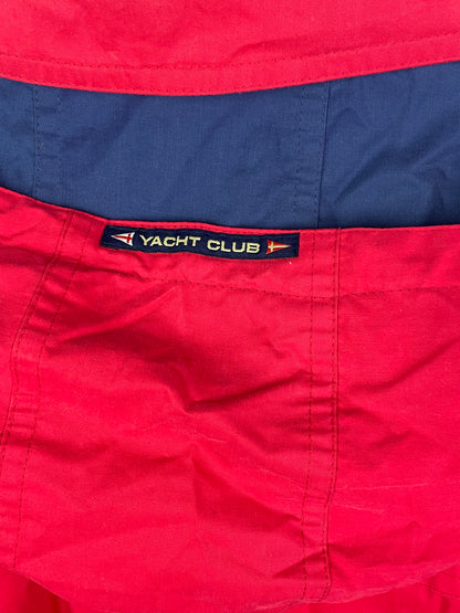 Yacht Club Damen Mantel Gr. 48 Rot Blau – Vintage Cotton Coat 100% Baumwolle Polyester / Yacht Club Women’s Coat Size 48 Red Blue – Vintage Cotton Polyester Jacket