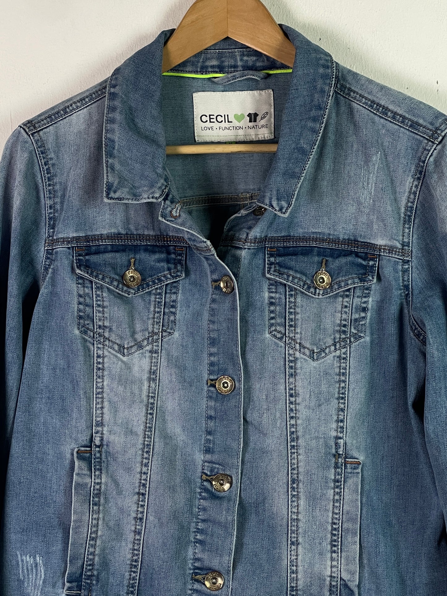 Cecil Damen Jeans Jacke Gr M Farbe blau