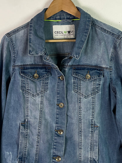 Cecil Damen Jeans Jacke Gr M Farbe blau