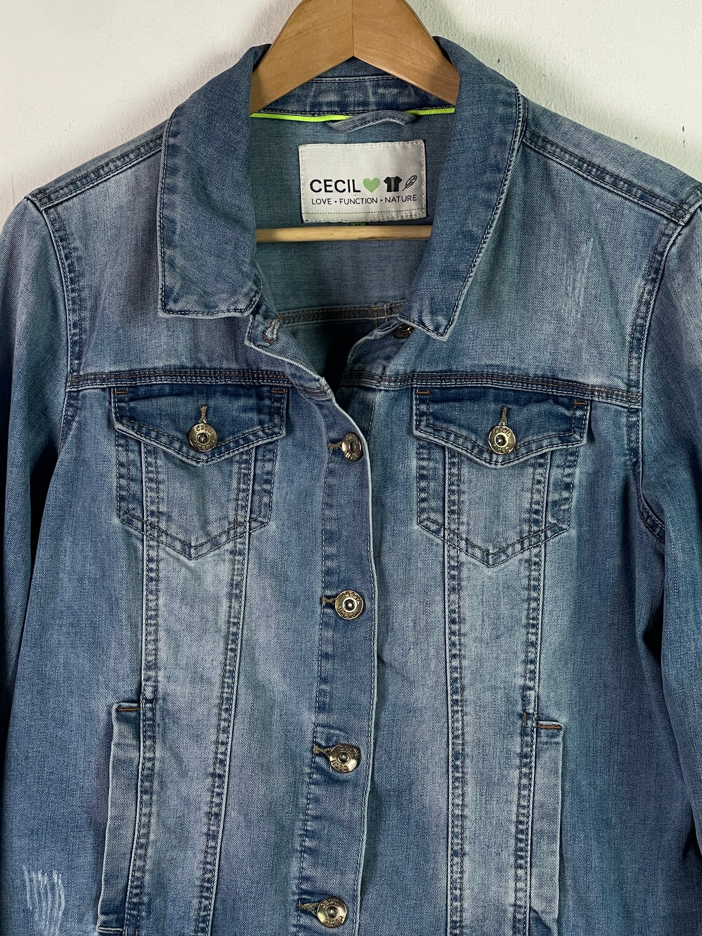 Cecil Damen Jeans Jacke Gr M Farbe blau