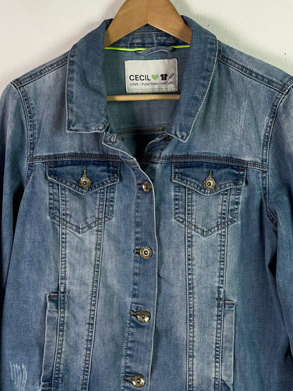 Cecil Damen Jeans Jacke Gr M Farbe blau