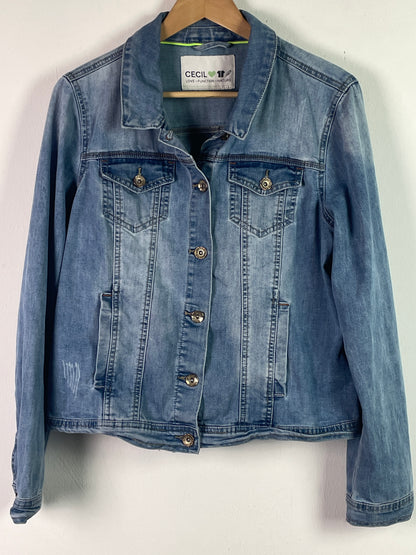 Cecil Damen Jeans Jacke Gr M Farbe blau
