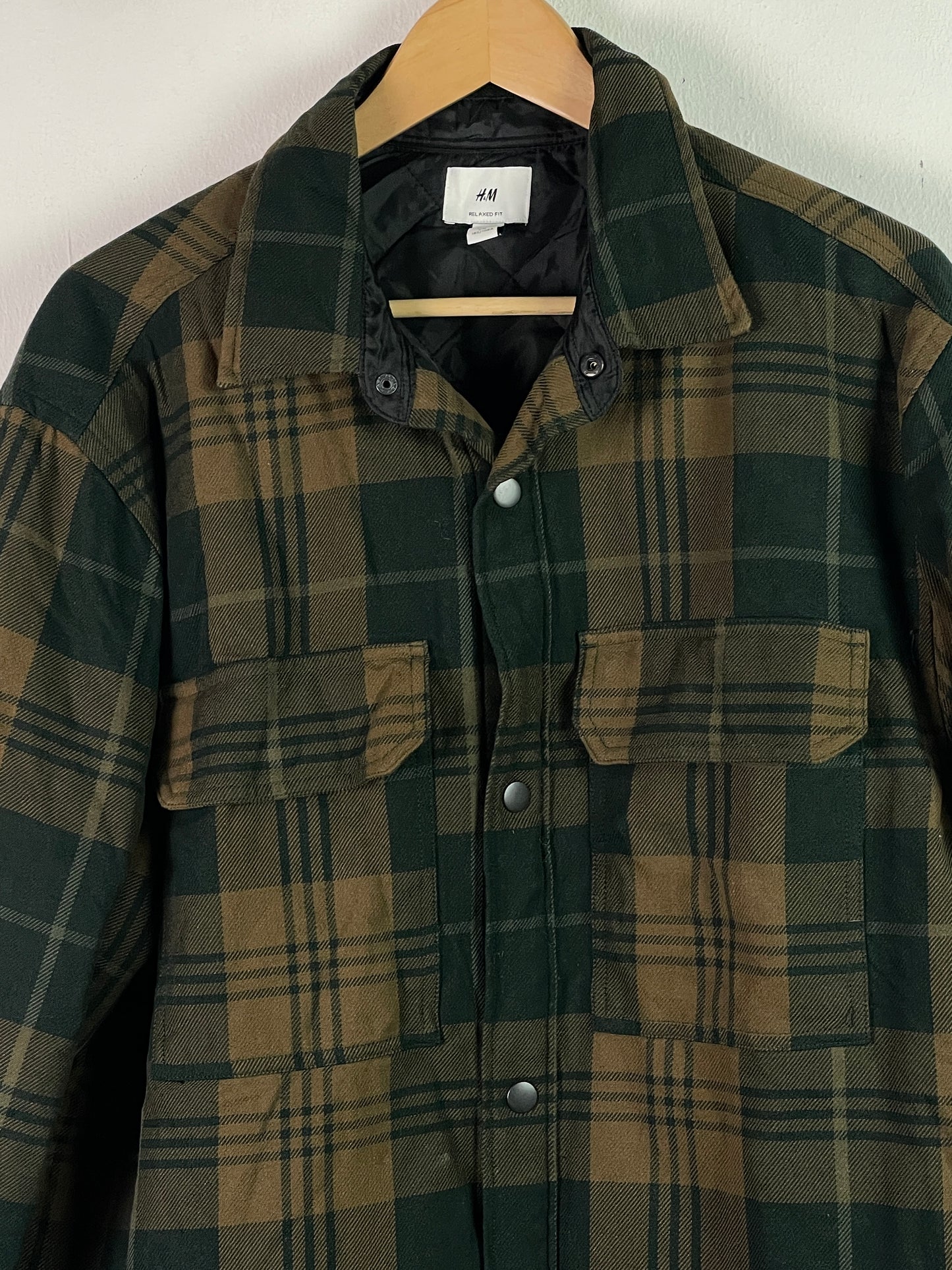 H&M Herren Hemd Gr.L Farbe Dunkel grün