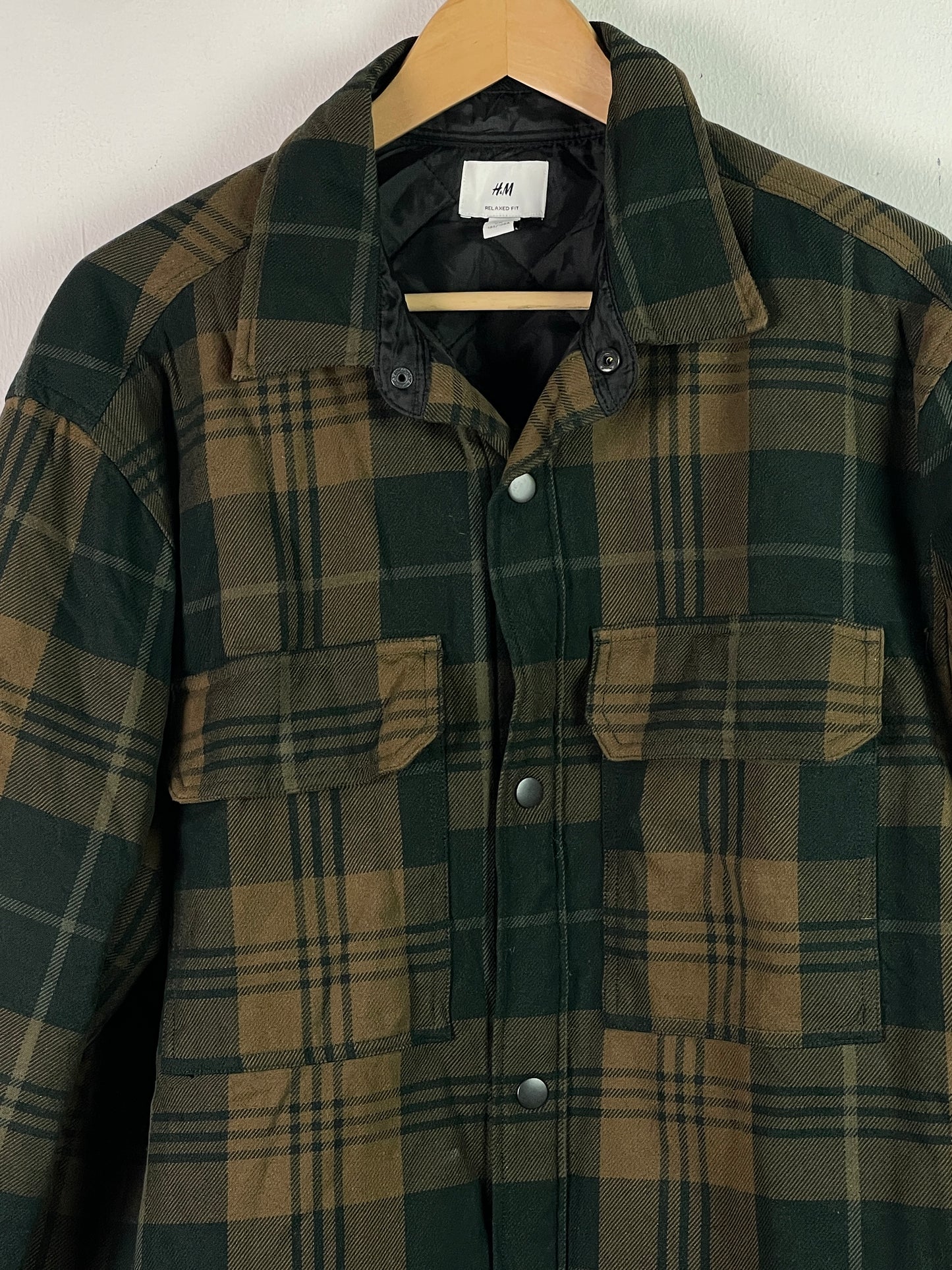 H&M Herren Hemd Gr.L Farbe Dunkel grün