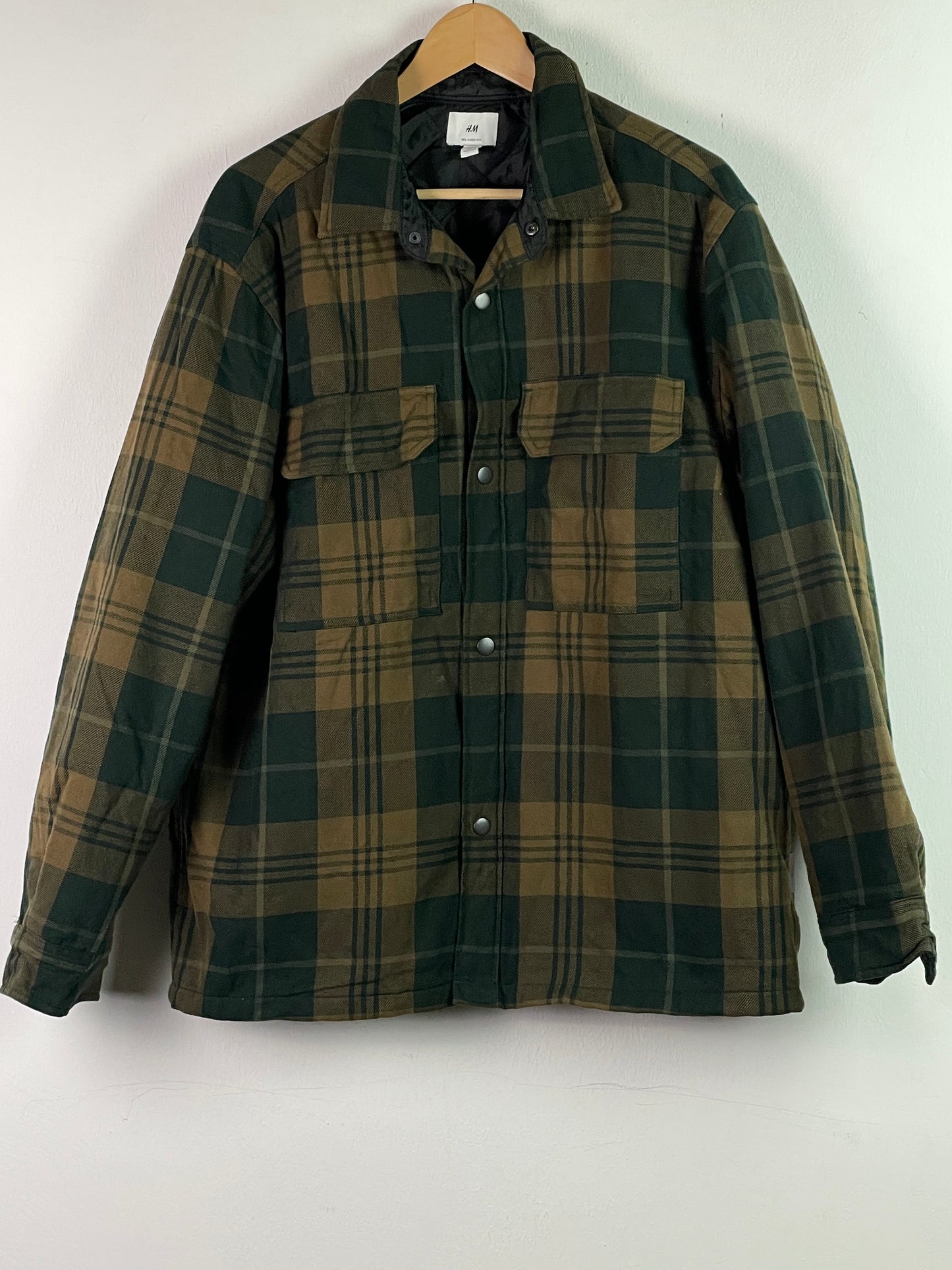 H&M Herren Hemd Gr.L Farbe Dunkel grün