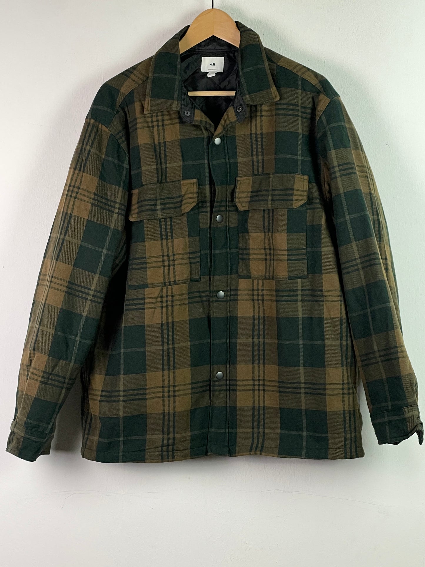 H&M Herren Hemd Gr.L Farbe Dunkel grün