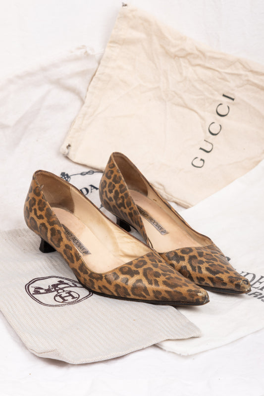 Damen Leoprint Heels von Luciano Padovan Gr. EU 36