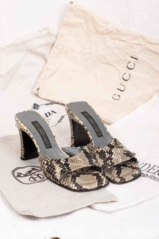 Damen Absatzschuhe aus Schlangenleder Alberto Gozzi Gr. EU35